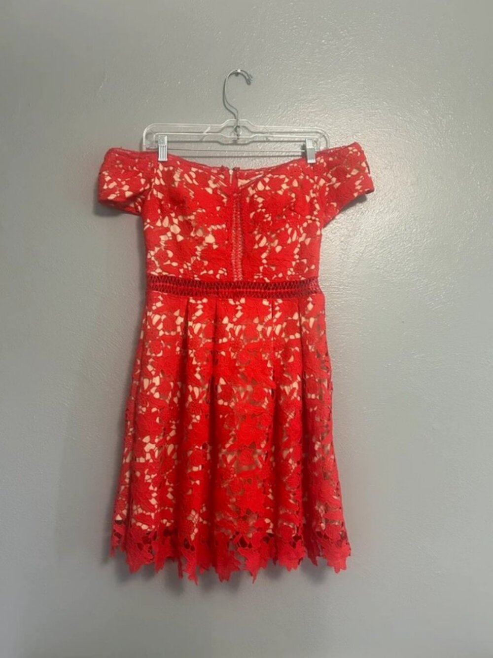 Off-The-Shoulder Red Dress